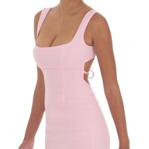 Open Back Bodycon Dress in Pink